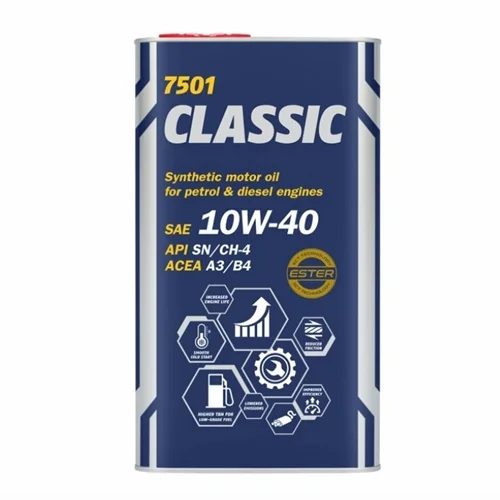 روغن 10w40 مانول mannol کیفیت SN تمام سنتتیک ۴ لیتر