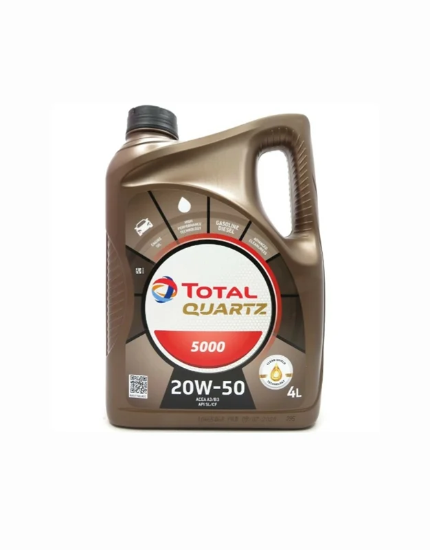 روغن موتور توتال TOTAL مدل (QUARTZ 5000 (20W50 (چهار لیتری)
